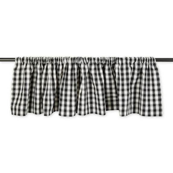 French Check Window Valance 72x14