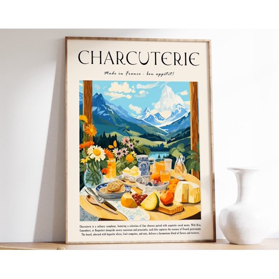 French Cheese Poster Kitchen Food Art Print