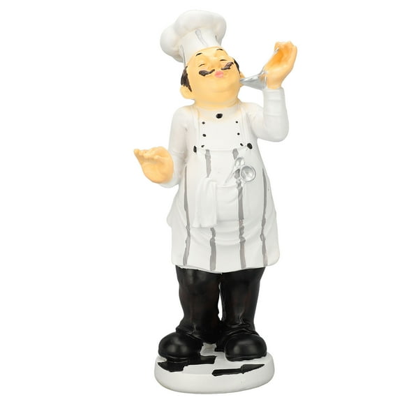 French Chef Figurine Resin 3D Decorative Funny Chef Decoration For Living Room Bedroom Office Kitchen