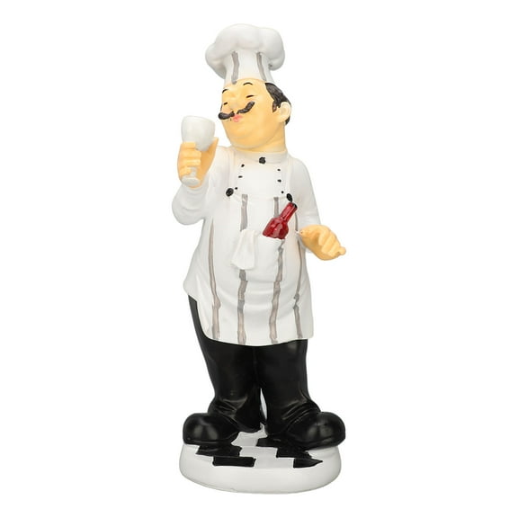French Chef Statue Resin Decorative Mini Chef Figurine For Kitchen Garden Home Decor