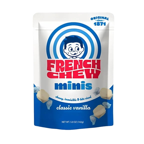 French Chew Minis, Vanilla AIF9 Flavored Taffy Candy, 5 oz, 1 Pack