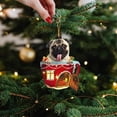 thumbnail image 1 of French Christmas Ornament Pug Christmas Hanging Ornament Acrylic French Ornament for Christmas Tree Hanging Pendant Dog Lovers Gift for Women Mom/ Bulldog Christmas Ornament B, 1 of 6