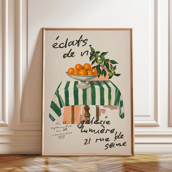French Citrus Still Life Paris Kitchen Home Wall Decor