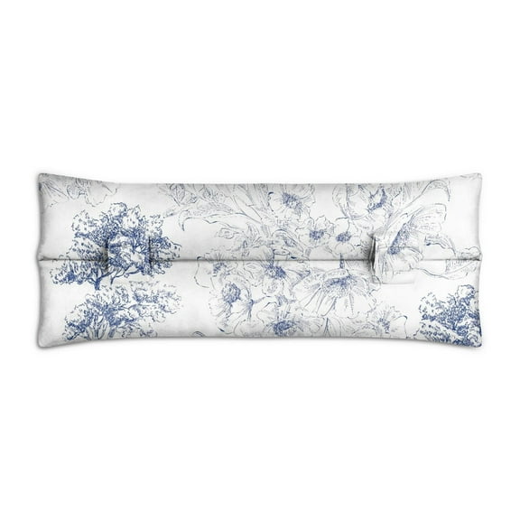 French Classic Toile de Jouy Seatbelt Pillow for Post-Surgery Comfort - Soft Mastectomy & Heart Surgery Recovery Cushion with Secure Straps, Pressure Relief Pad for Women, Vintage Pastoral Design