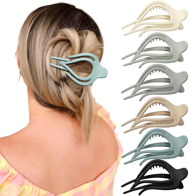 AWAYTR French Concord Flat Hair Clips, Durable Acrylic Claw  display picture 2