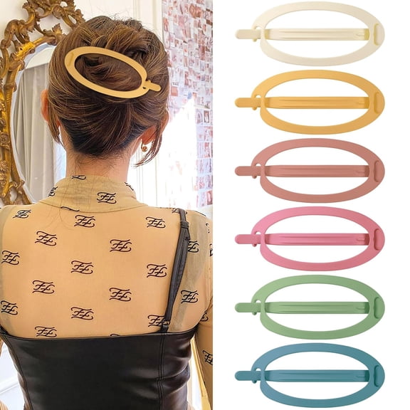 French Concord Hair Clips - 6Pcs Side Slide Volume Clips for Women Girls, Strong Hold No Slip Grip, Thick or Thin Hair