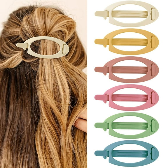 French Concord Hair Clips - 6Pcs Side Slide Volume Clips for Women Girls, Strong Hold No Slip Grip, Thick or Thin Hair