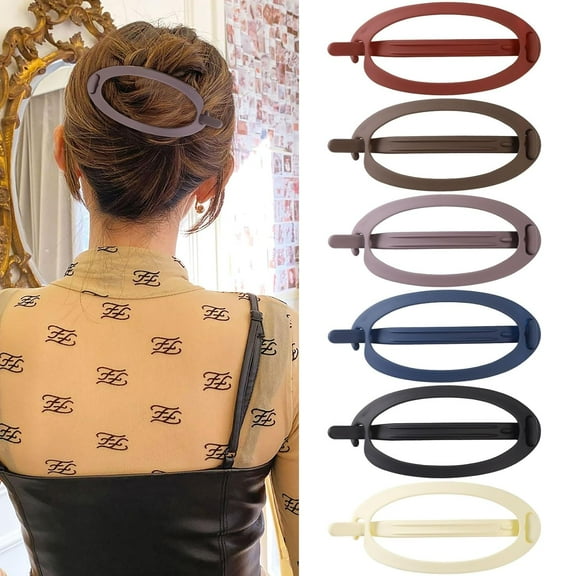 French Concord Hair Clips - 6Pcs Side Slide Volume Clips for Women Girls, Strong Hold No Slip Grip, Thick or Thin Hair
