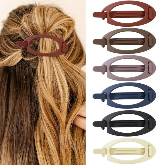 French Concord Hair Clips - 6Pcs Side Slide Volume Clips for Women Girls, Strong Hold No Slip Grip, Thick or Thin Hair