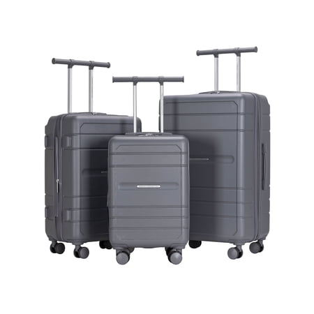 French Connection 3-Piece Wing-On™ Expandable Rolling Luggage Set, Quiet Shade