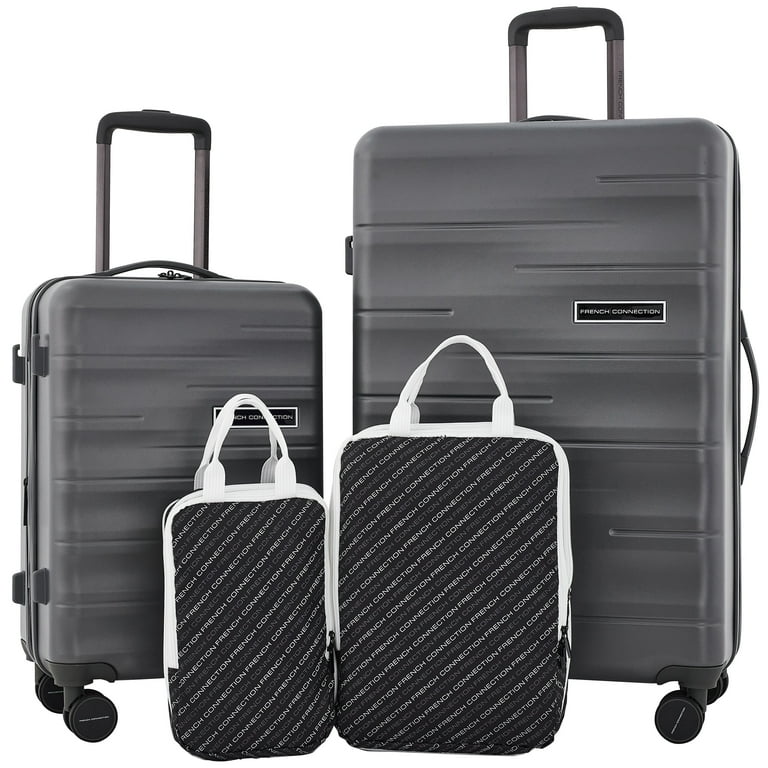 French Connection 4-Piece Expandable Rolling Hardside Luggage
