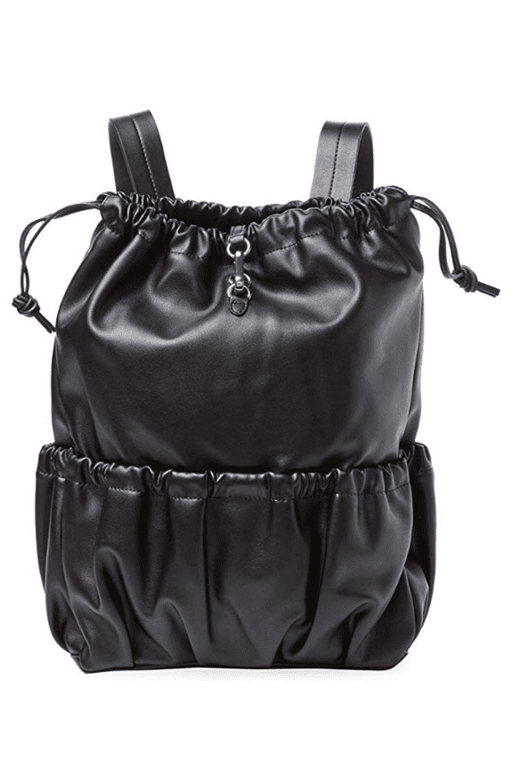 Black Dane Drawstring Backpack Luggage Unisex FCUK341