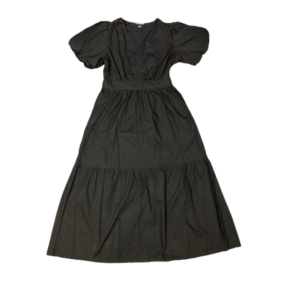 French Connection Bubble Sleeve Poplin Maxi Dress, M (Women's)