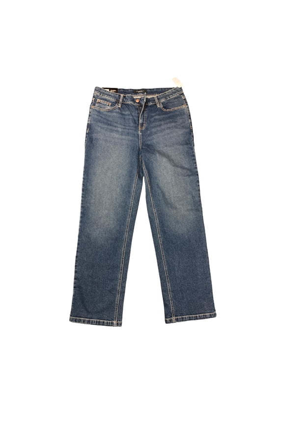 Women's High Rise Classic Straight Jeans (Dark Wash, 16)