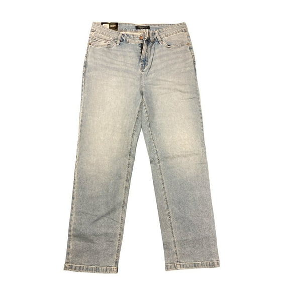 French Connection Essentials Women's High Rise Classic Straight Jeans (Light Wash, 12)