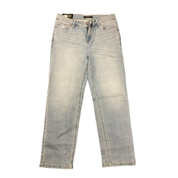 French Connection Essentials Women's High Rise Classic Straight Jeans (Light Wash, 16)