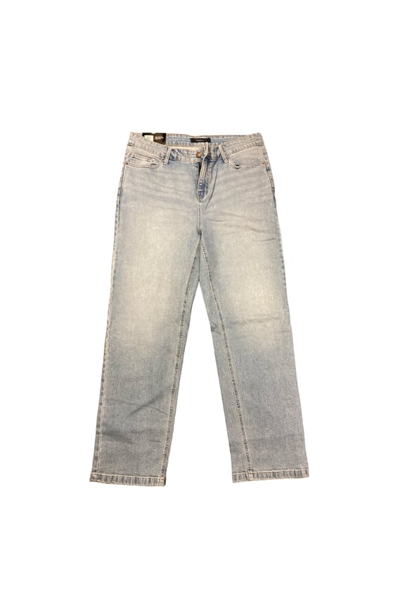 Women's High Rise Classic Straight Jeans (Light Wash, 16)