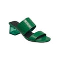 thumbnail image 1 of French Connection Womens' Faux Leather Embossed Block Heel Sandals, Green, 6.5, 1 of 1