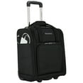 thumbnail image 1 of French Connection Rolling 16-inch Under Seater Luggage with USB Port, Black, 1 of 9