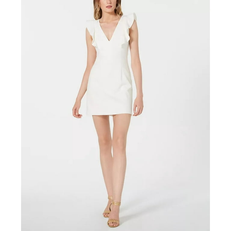 French Connection V Neck Ruffle Whisper Dress Walmart