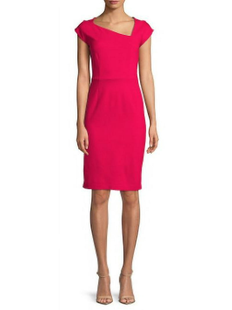 open lace back dress Backless Long Formal Dress with Long Cape Sleeves Neon Pink / Small