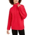thumbnail image 1 of French Connection Women's Cable Knit Sweater Red Size Large, 1 of 3