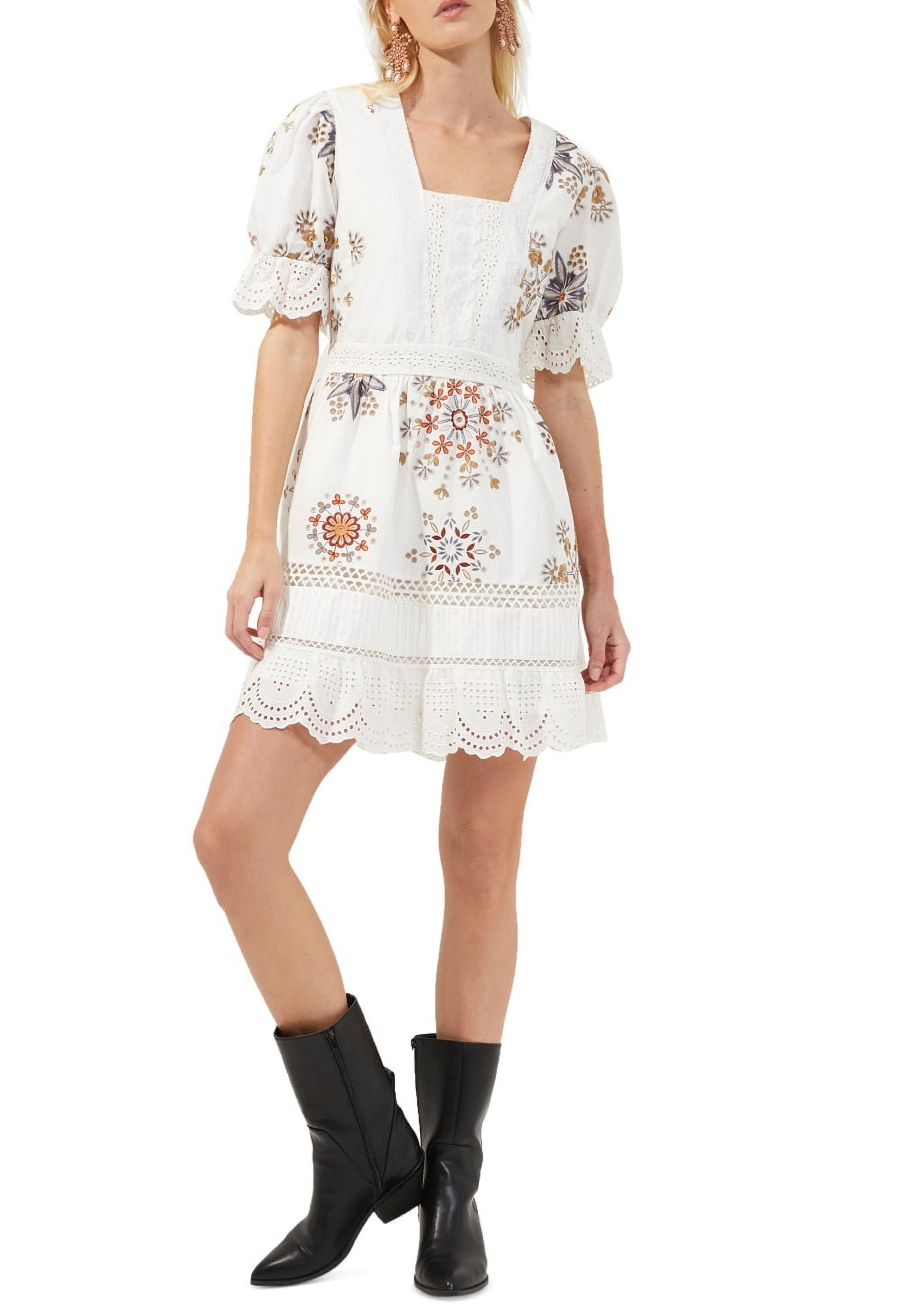 French connection embroidered dress hotsell