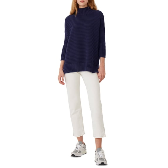 French Connection Women's Dropped Shoulder Sweater Blue Size Medium