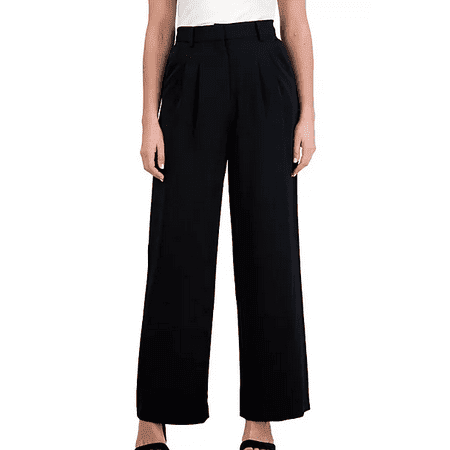 French Connection Women's Wide Leg Trouser (Black, Small)