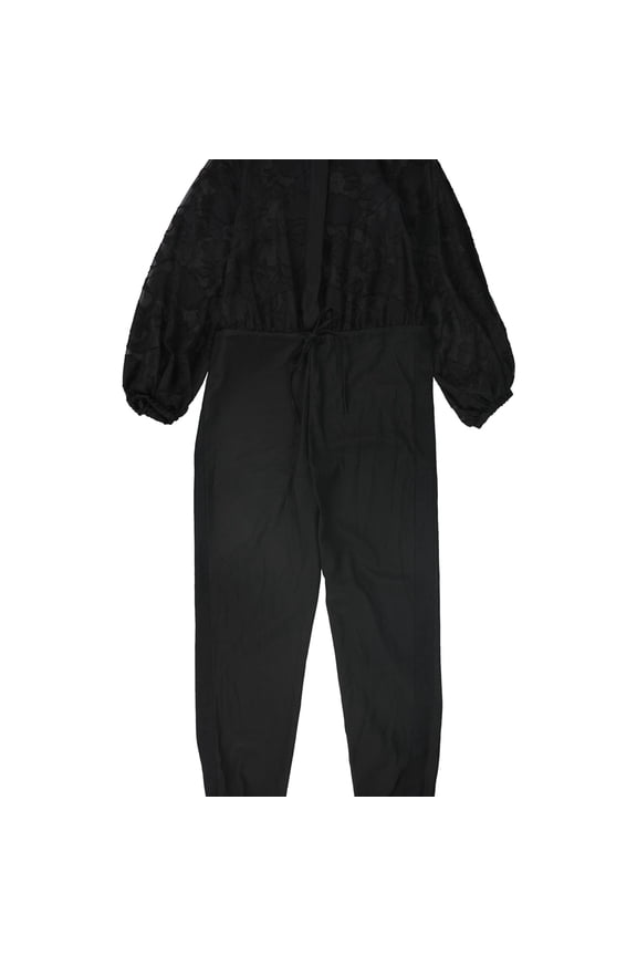 Womens Bessie Crepe Jumpsuit, Black, 4