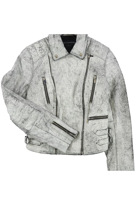 Womens Emelisse Motorcycle Jacket, White, 2