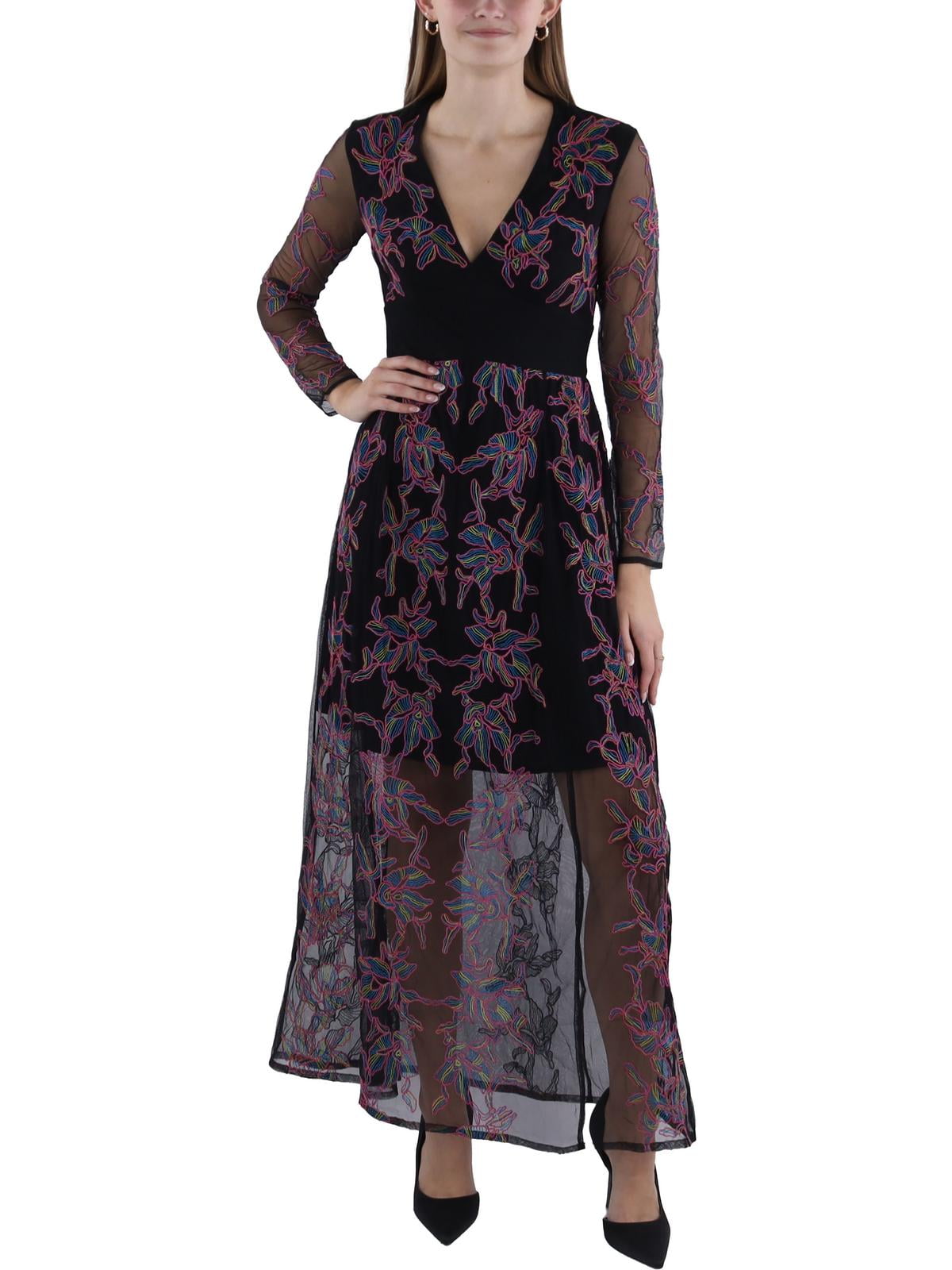 floral embroidered lace maxi dress reviews ECB Exclusive: Dreamy Floral Embroidered Maxi Dress main image 0