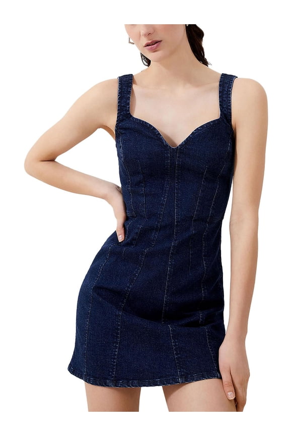 Womens Fitted Seam Mini Dress