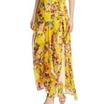 thumbnail image 1 of French Connection Womens Floral Print Sheer Wrap Skirt Yellow 0, 1 of 2
