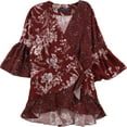 thumbnail image 1 of French Connection Womens Floral Wrap Blouse, Red, X-Small, 1 of 2
