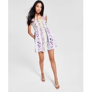 French Connection Womens Isla Ekeze Pop Cotton Mini Dress Multi 12