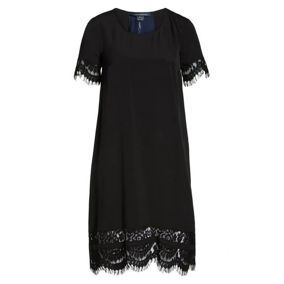 French Connection Womens Lace Inset Above Knee Cocktail Dress