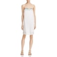 thumbnail image 1 of French Connection Womens Melissa Embroidered Slip Dress, White, 12, 1 of 1