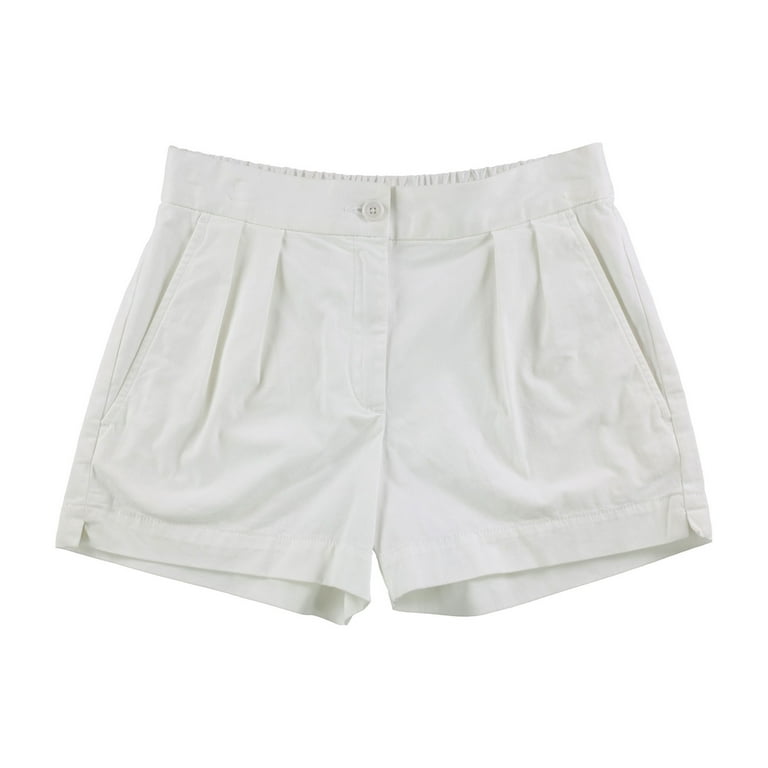 French Connection Womens Pleated Casual Walking Shorts, White, 2 -  Walmart.com