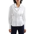 thumbnail image 1 of French Connection Womens Rhodes Cotton Poplin C Linen White XS, 1 of 1