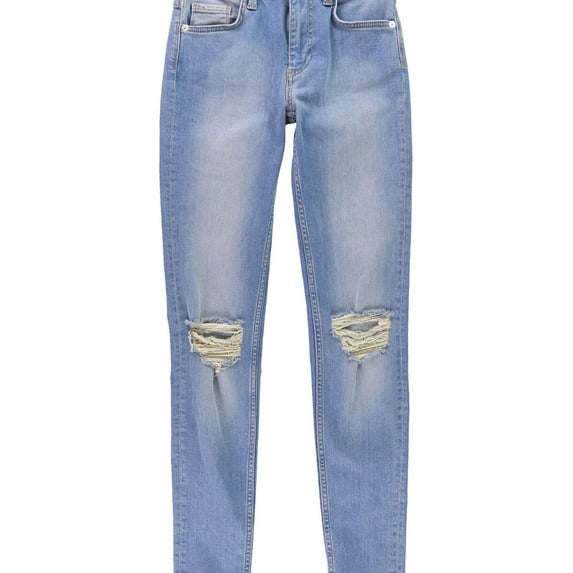 French Connection Womens Ripped Skinny Fit Jeans, Blue, 0