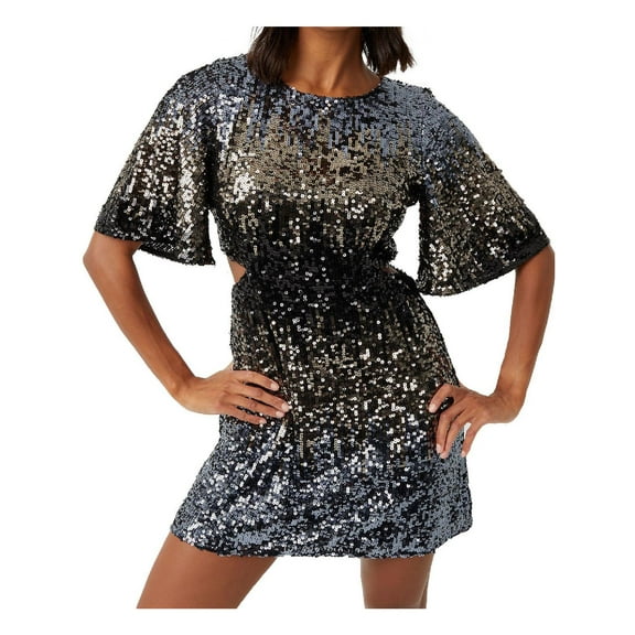 French Connection Womens Sequined Short Mini Dress