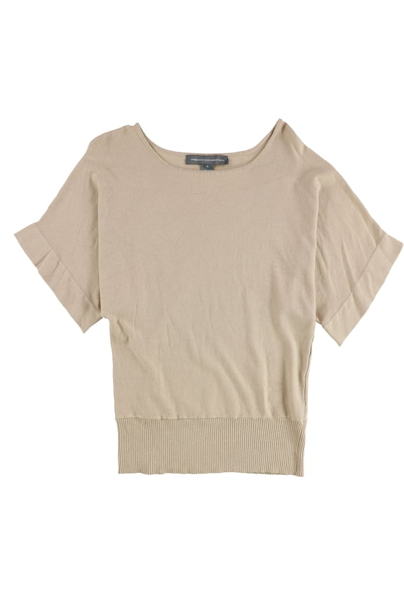 Womens Short Sleeve Pullover Sweater, Brown, Small