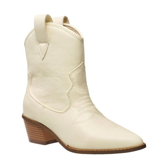 French Connection Womens Suede Ankle Cowboy, Western Boots