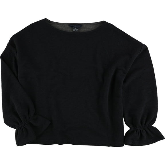 French Connection Womens Textured Pullover Sweater, Blue, X-Small