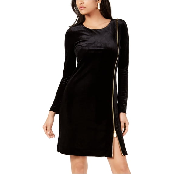 French Connection Womens Velvet Sheath Dress, Black, 6