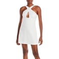 thumbnail image 1 of French Connection Womens Whisper Ruth Crossover Cut-Out Mini Dress, 1 of 1