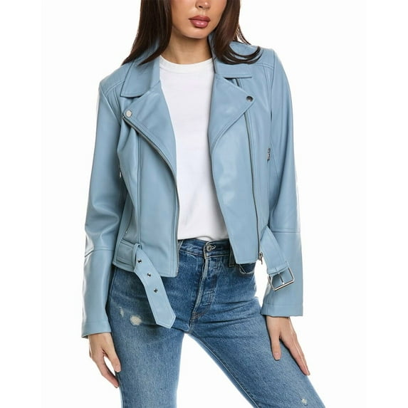 French Connection womens Asymmetrical Moto Jacket, xs