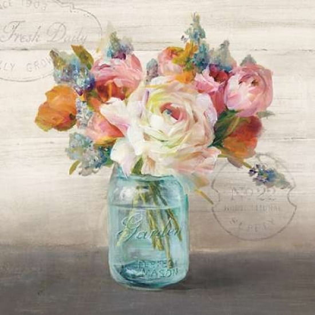 French Cottage Bouquet II Canvas Art - Danhui Nai (24 x 24)