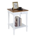 thumbnail image 1 of French Country 1 Drawer End Table with Shelf, Dark Walnut & White, 1 of 1